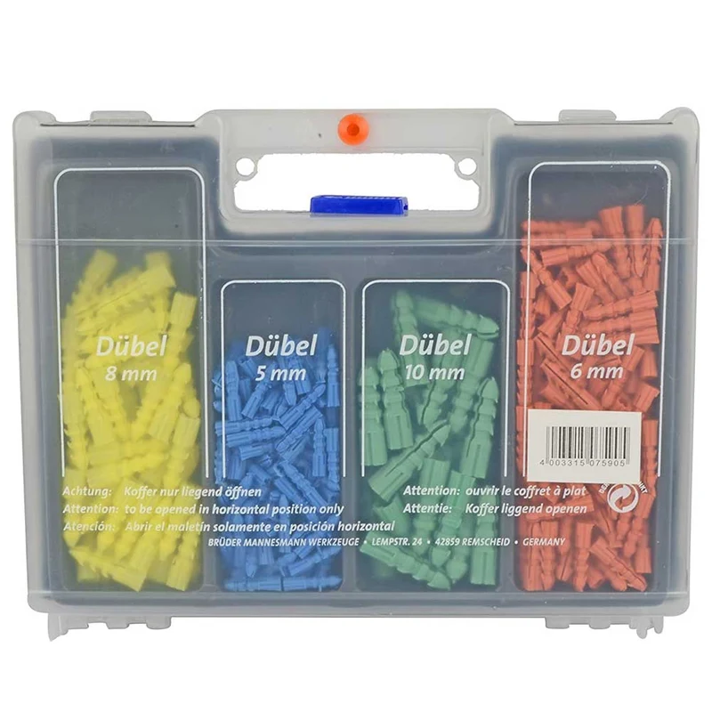Set Punte Trapano Avvitatore + Tasselli Fisher 300pz Varie Dimensioni Valigetta