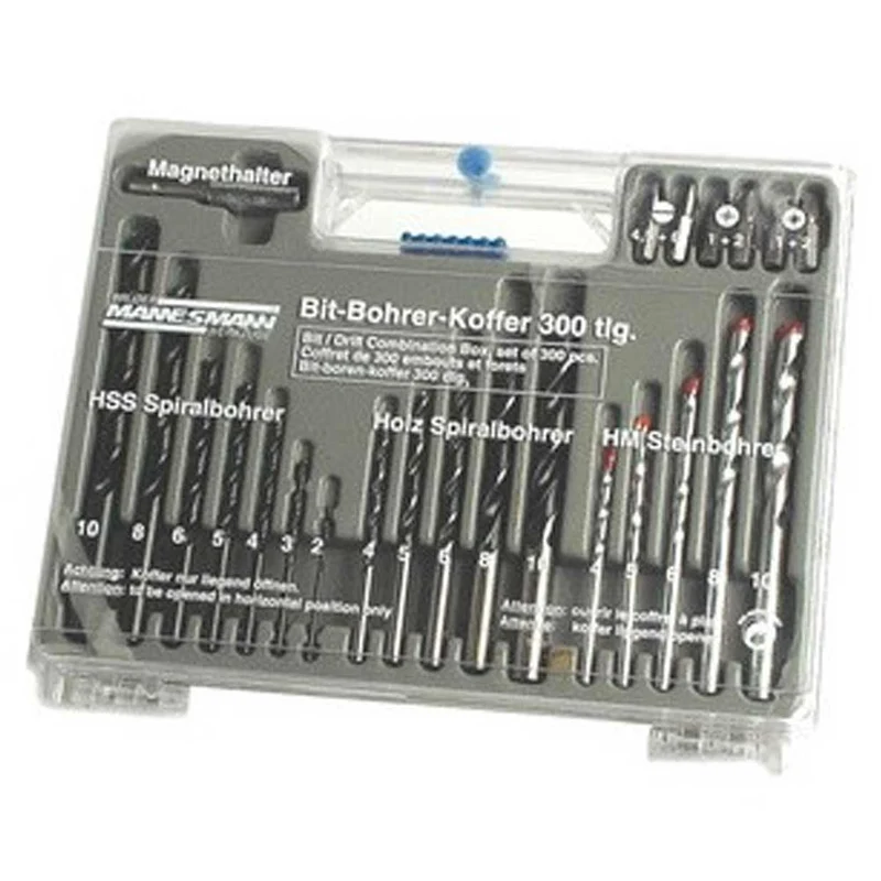 Set Punte Trapano Avvitatore + Tasselli Fisher 300pz Varie Dimensioni Valigetta