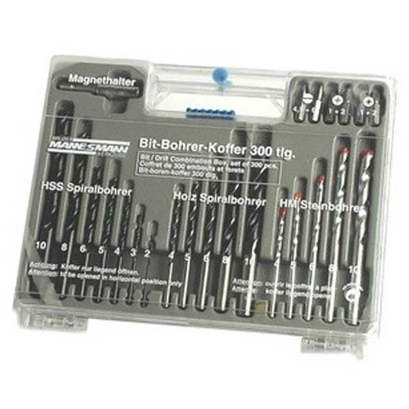 Set Punte Trapano Avvitatore + Tasselli Fisher 300pz Varie Dimensioni Valigetta