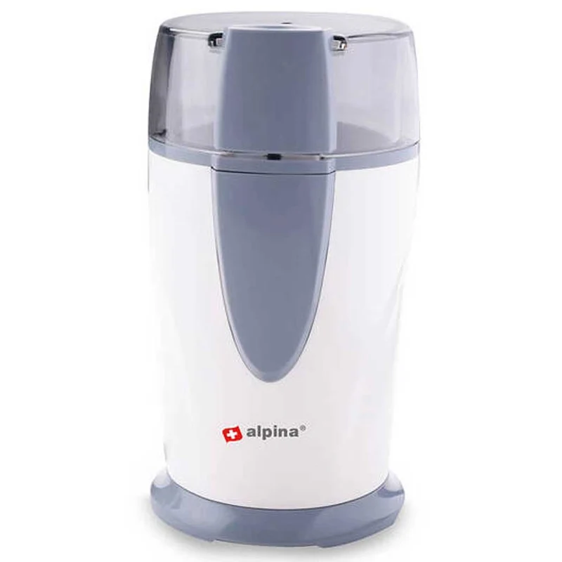 Macina Caffe Macinino Elettrico Spezie Legumi Macinacaffe Lame Acciaio Bianco
