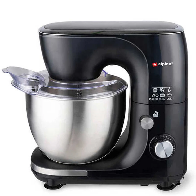 Impastatrice Planetaria Ciotola Acciaio 5 LT Impastatore Robot 800W Nero