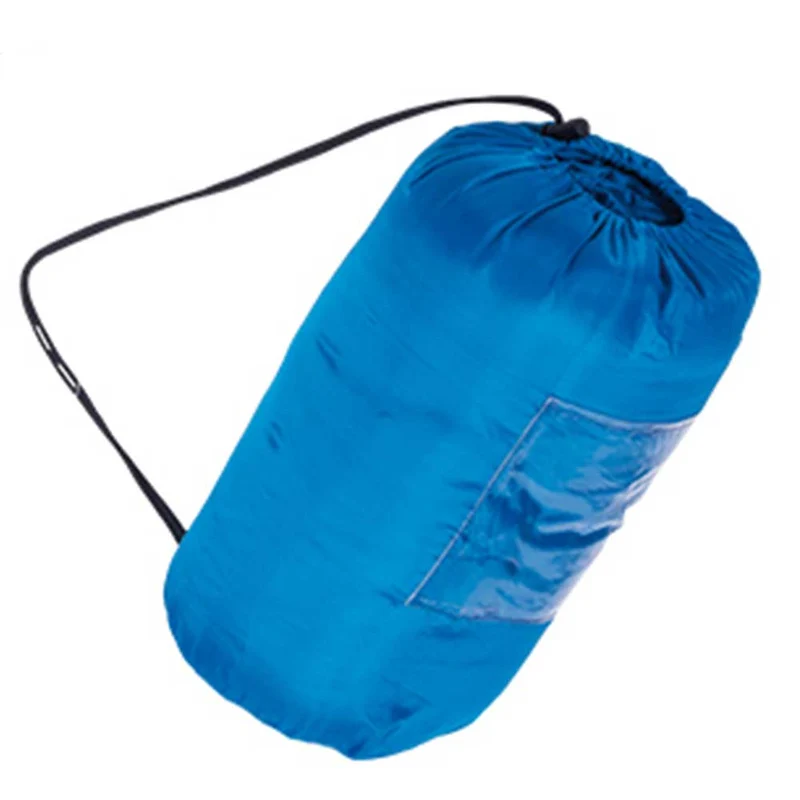Sacco a Pelo Estivo Invernale Poliestere Impermeabile 190x70cm Campeggio Blu