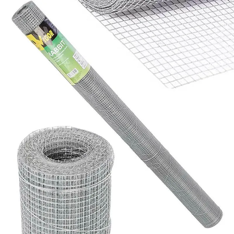 Rete Metallica Elettrosaldata 1 x 5 mt Maglia 13x13mm Zincata per Recinsione