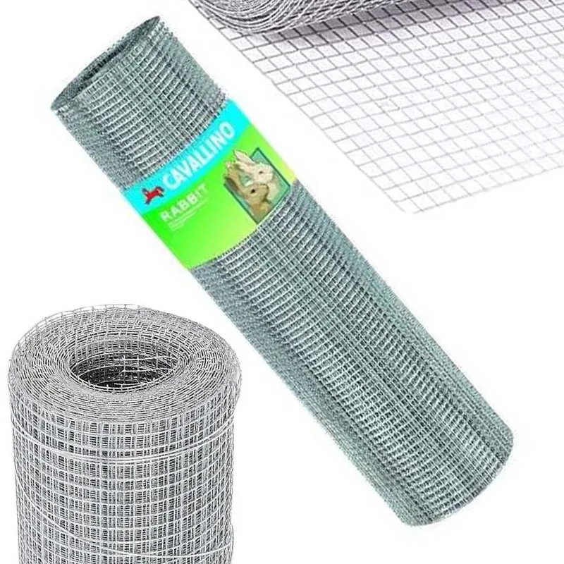 Rete Metallica Elettrosaldata 1 x 10 mt Maglia 13x13mm Zincata per Recinsione