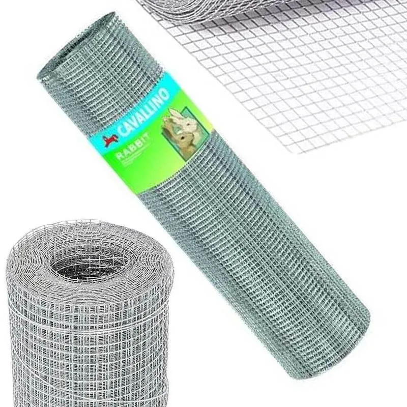 Rete Metallica Elettrosaldata 1 x 10 mt Maglia 13x13mm Zincata per Recinsione