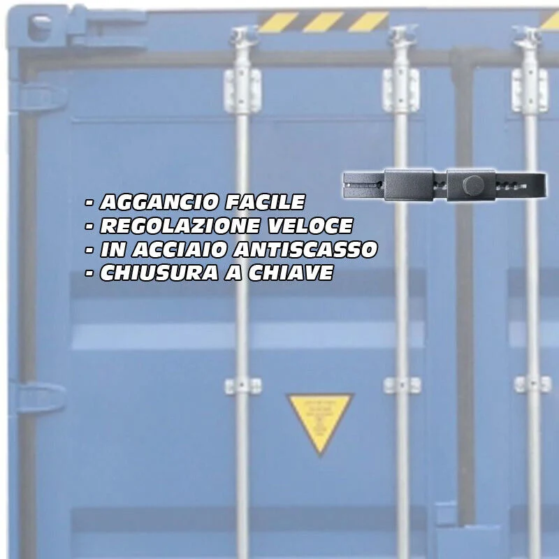 Lucchetto per Container a Zanna Blocco Container Rimorchio a Serranda + 2 chiavi
