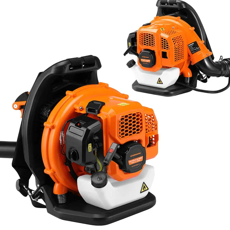 Soffiatore Foglie a Zaino Spalla Motore a Scoppio 52cc 1,5Kw 2 Tempi Benzina