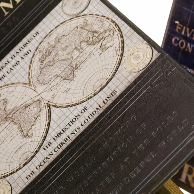 Cassaforte Cassetta Di Sicurezza Finto Libro Stampa World Map 2 Chiavi 16x24x5
