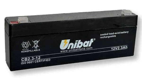 Batteria Servizi SLA Unibat 12V 2Ah Piombo-Acido Sigillata