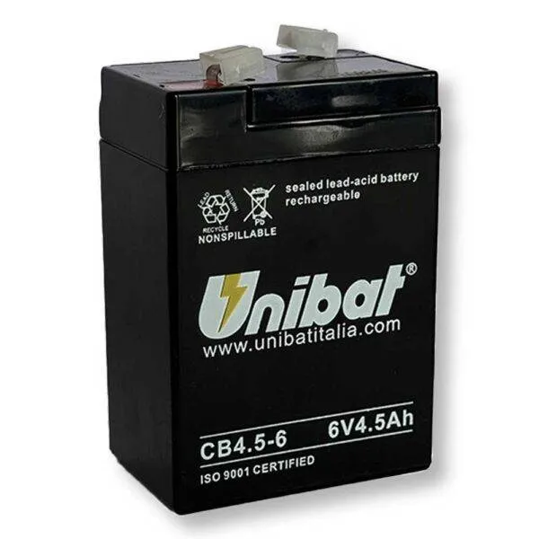 Batteria Servizi SLA Unibat 6V 5Ah Piombo-Acido Sigillata