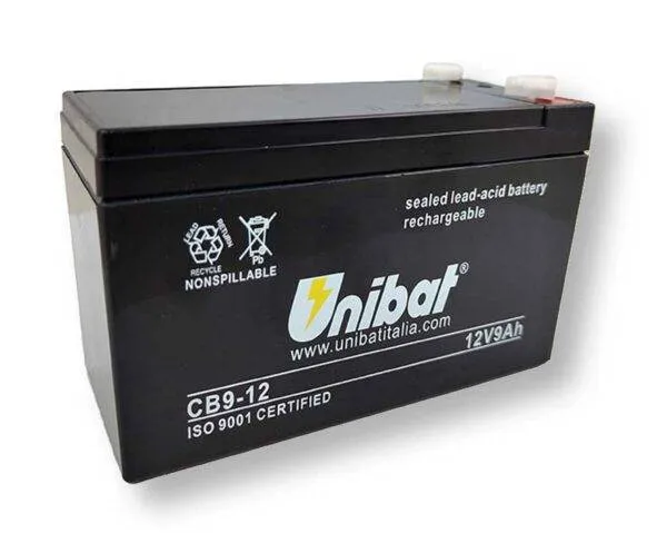 Batteria Servizi SLA Unibat 12V 9Ah Piombo-Acido Sigillata