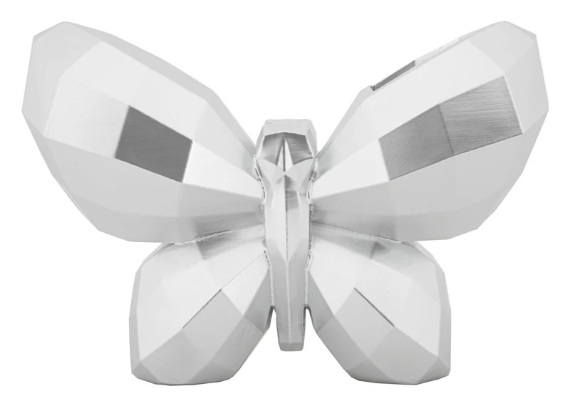 Vaso Butterfly Silver Cm 22,5X8X15 Design Elegante Unico