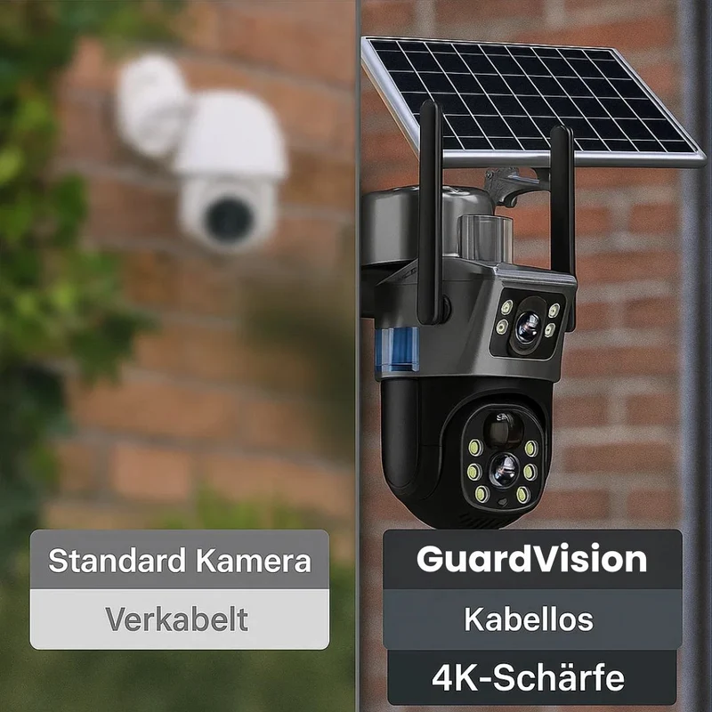 Überwachungskamera mit Solarpanel | GuardVision