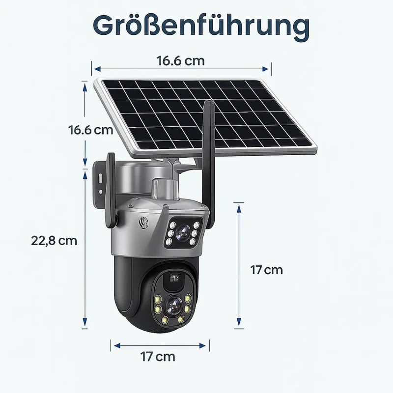 Überwachungskamera mit Solarpanel | GuardVision