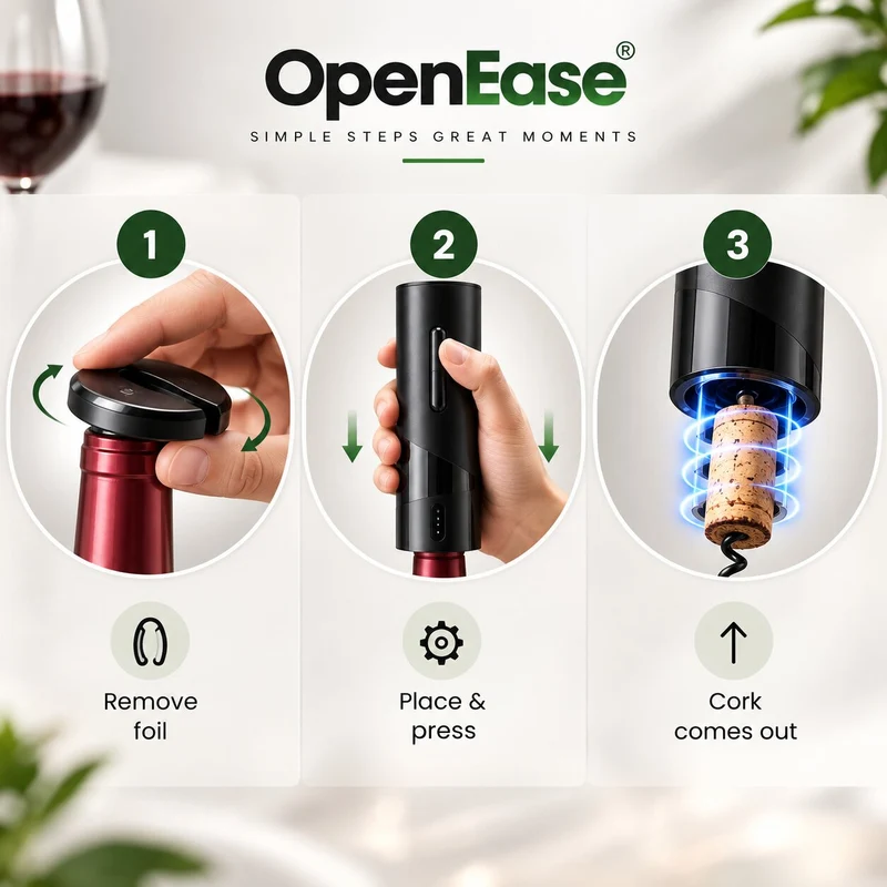Flaschenöffner Geschenkset für Wein & Bier | OpenEase