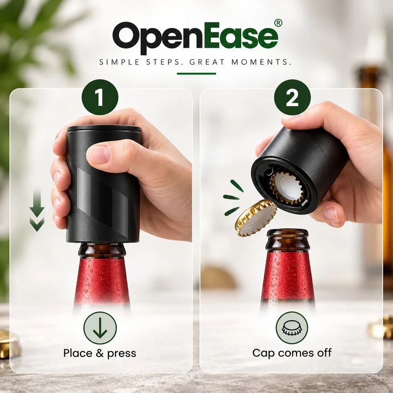 Flaschenöffner Geschenkset für Wein & Bier | OpenEase