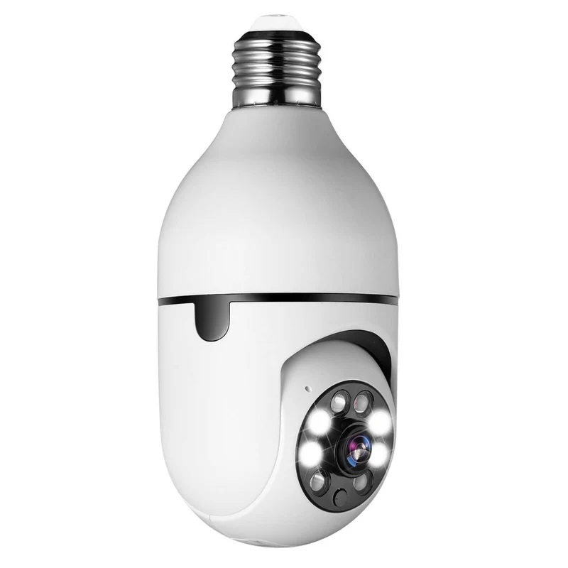 E27 Beveiligingscamera – slimme lampcamera met nachtzicht en app-bediening
