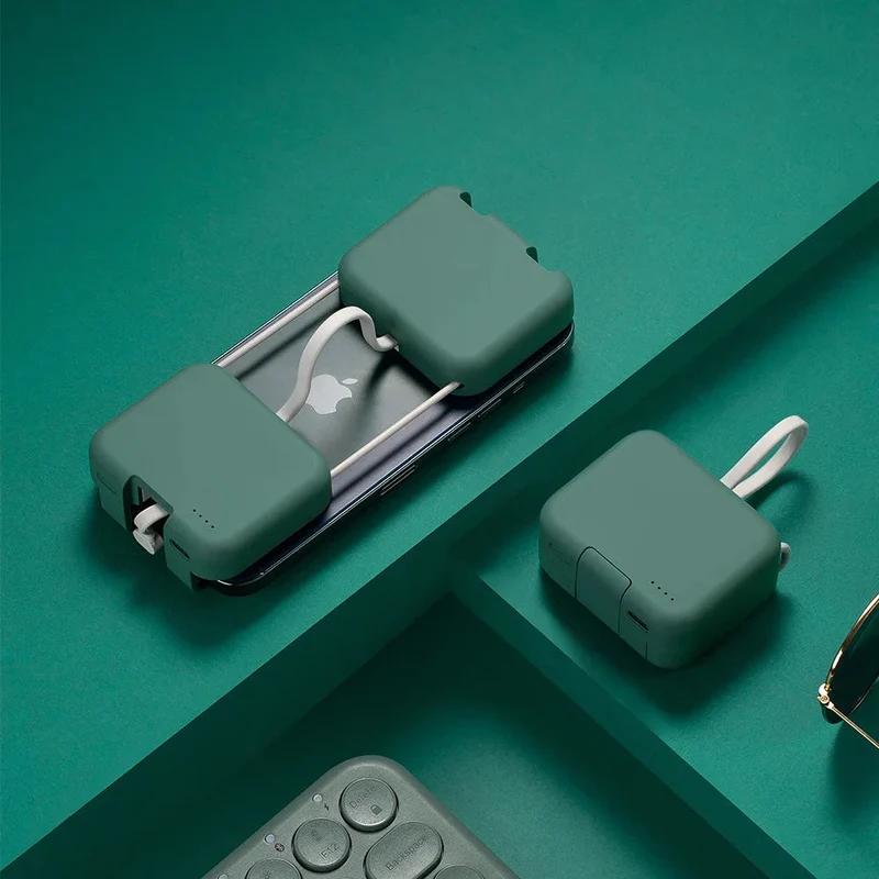 Powerbank – compacte 4000mAh oplader met Type-C & Lightning kabel