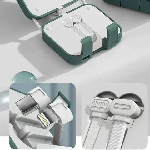 Powerbank – compacte 4000mAh oplader met Type-C & Lightning kabel