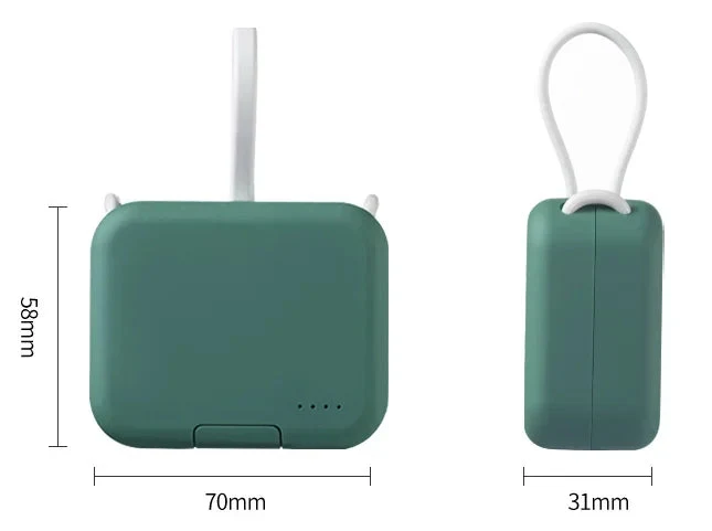 Powerbank – compacte 4000mAh oplader met Type-C & Lightning kabel