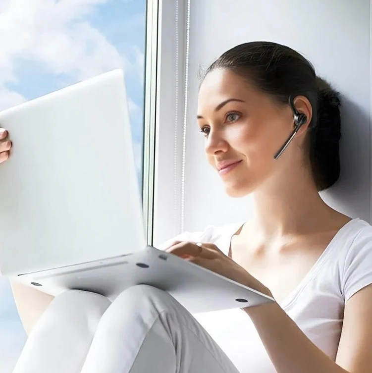 Bluetooth headset – draadloze oortelefoon met microfoon & ruisreductie