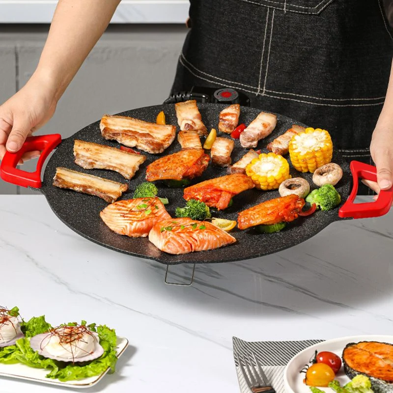 Elektrische Grillplaat – Rookarm Grillen met Anti-Aanbaklaag & 5 Warmtestanden