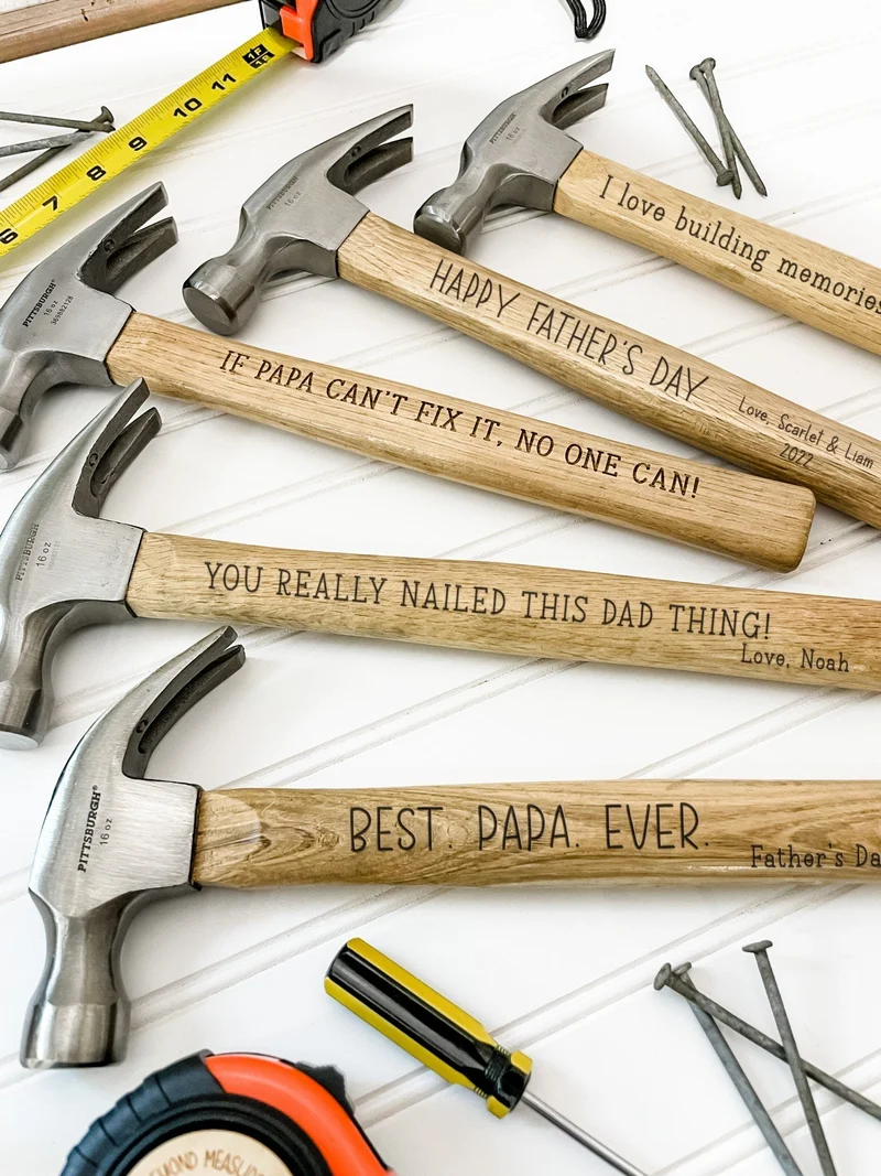 Gegraveerde Hamer & Meetlint Set – Persoonlijk Cadeau met Praktisch Design
