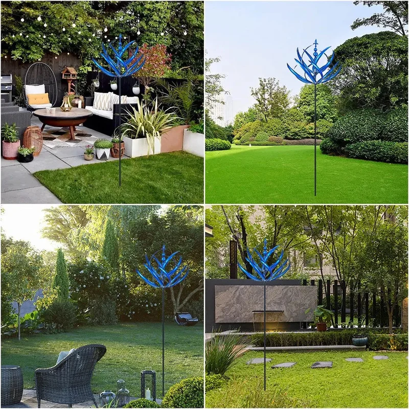 Windspinner – Metalen Tuindecoratie met Bewegend Winddesign