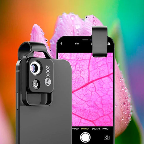 Microscoop Lens voor Smartphone – 200x Vergroting & Compact Clip-On Ontwerp