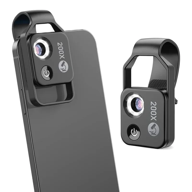 Microscoop Lens voor Smartphone – 200x Vergroting & Compact Clip-On Ontwerp