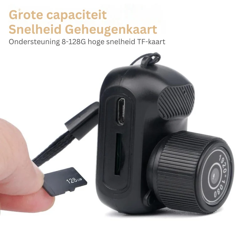 Mini Camera – 1080P HD Opnames, Compact Design & Draagbaar Formaat