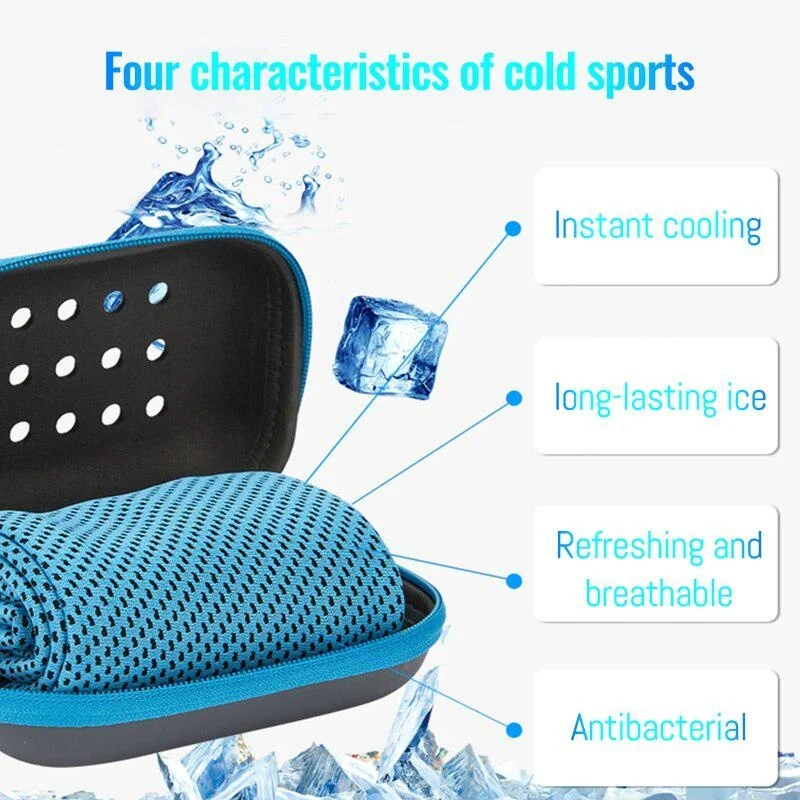 Koelhanddoek Sport – sneldrogende sporthanddoek met opbergdoos