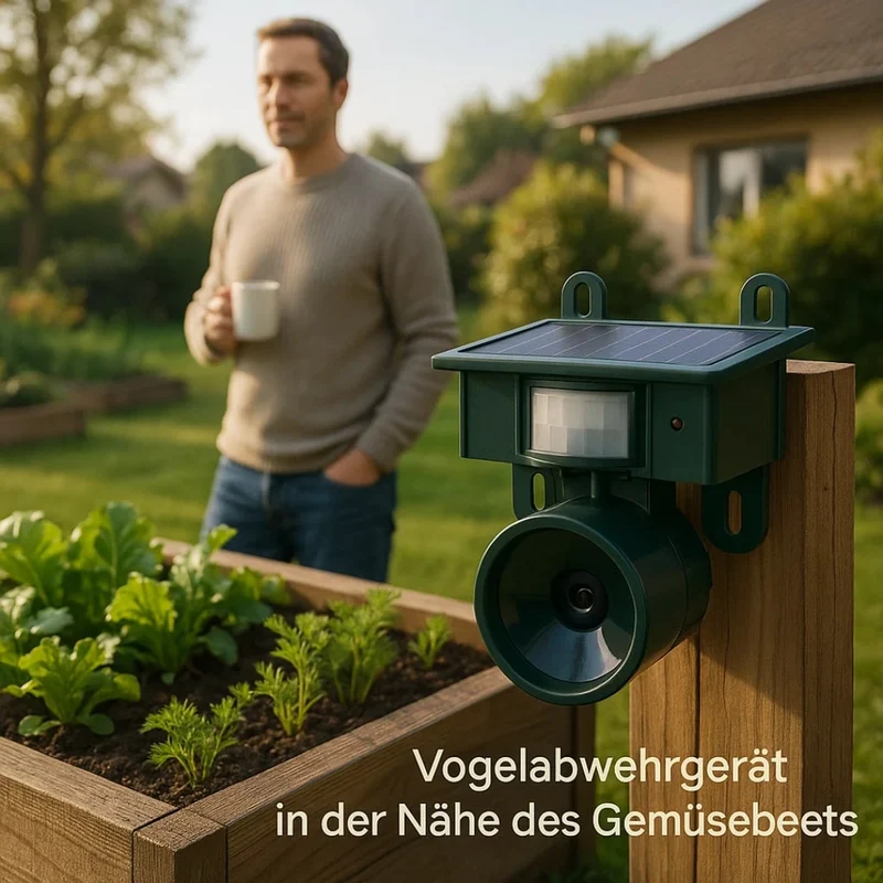 Vogelverjager – solar vogelafschrikker met bewegingssensor voor balkon en tuin