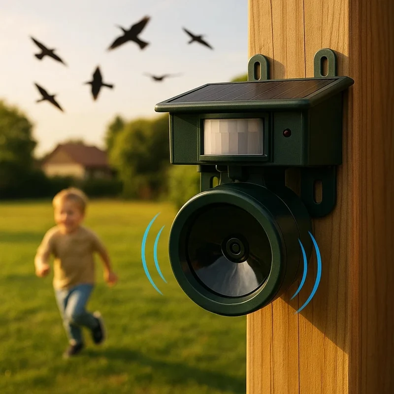 Vogelverjager – solar vogelafschrikker met bewegingssensor voor balkon en tuin