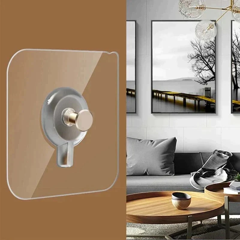 Zelfklevende Wandhaken – Transparante Plakhaken voor Badkamer, Keuken en Woonruimte
