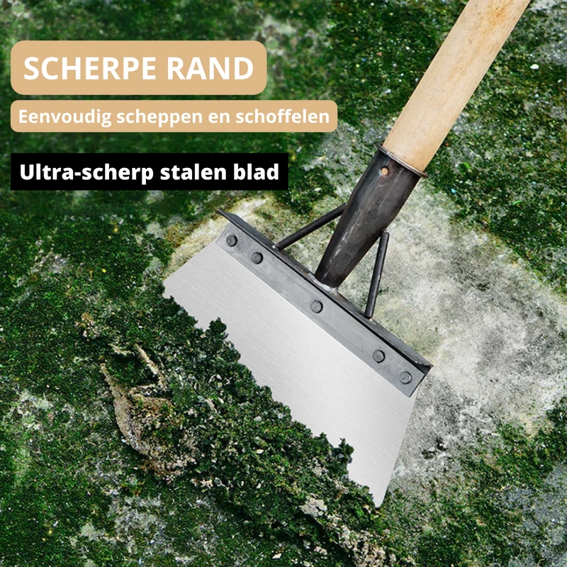 Onkruidschraper Opzetkop – Roestvrijstalen Schoffelkop voor Tegels, Paden en Tuin