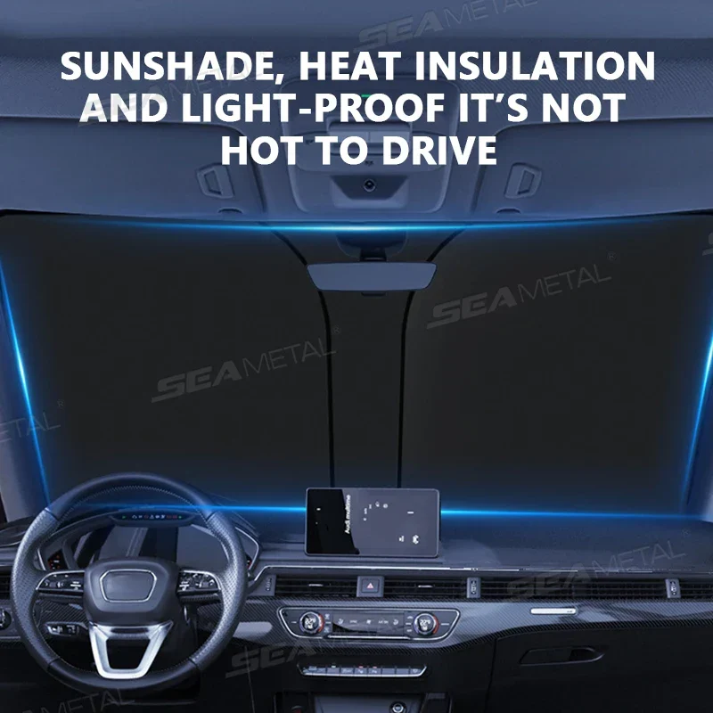 Auto zonnescherm voorruit – Opvouwbare UV-bescherming 140 × 80 cm