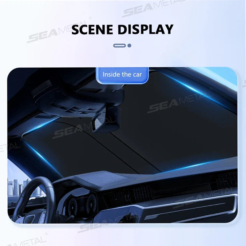 Auto zonnescherm voorruit – Opvouwbare UV-bescherming 140 × 80 cm