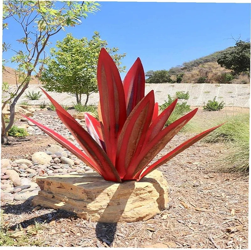 Metalen Agave Tuinbeeld – Weerbestendig Roestvrij Design voor Tuin & Terras