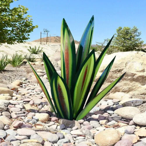 Metalen Agave Tuinbeeld – Weerbestendig Roestvrij Design voor Tuin & Terras