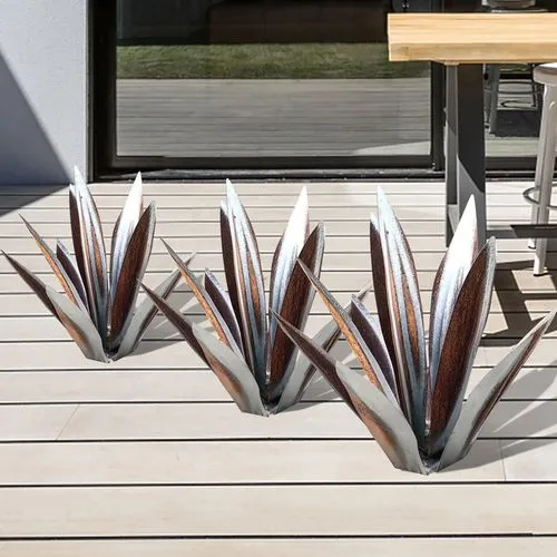 Metalen Agave Tuinbeeld – Weerbestendig Roestvrij Design voor Tuin & Terras