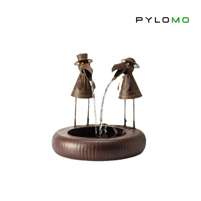 Waterfontein met Dierfiguur – Polyresin Tuinfontein met Pomp voor Buiten