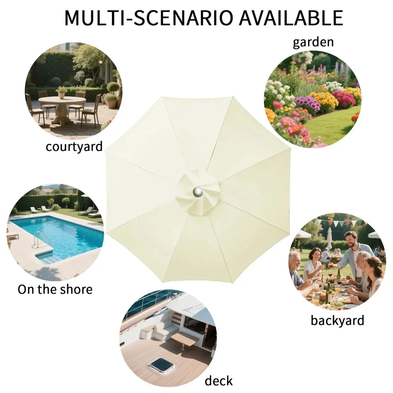 Vervangingshoes voor Parasol – Waterafstotend met Ventilatie voor 6/8 Spaken