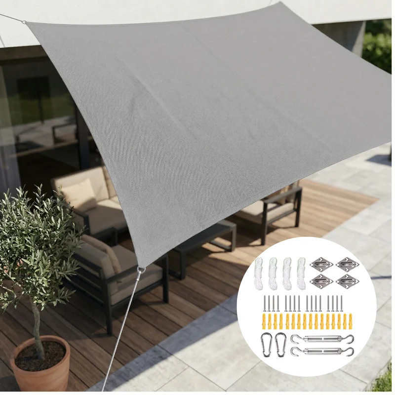 Schaduwdoek Waterdicht Rechthoek – UV-bescherming voor Tuin & Terras