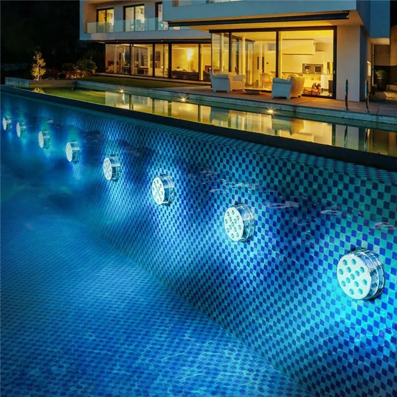 AquaGlow Waterdichte LED Verlichting – Oplaadbaar, Kleurrijk & Geschikt voor Vijver of Zwembad