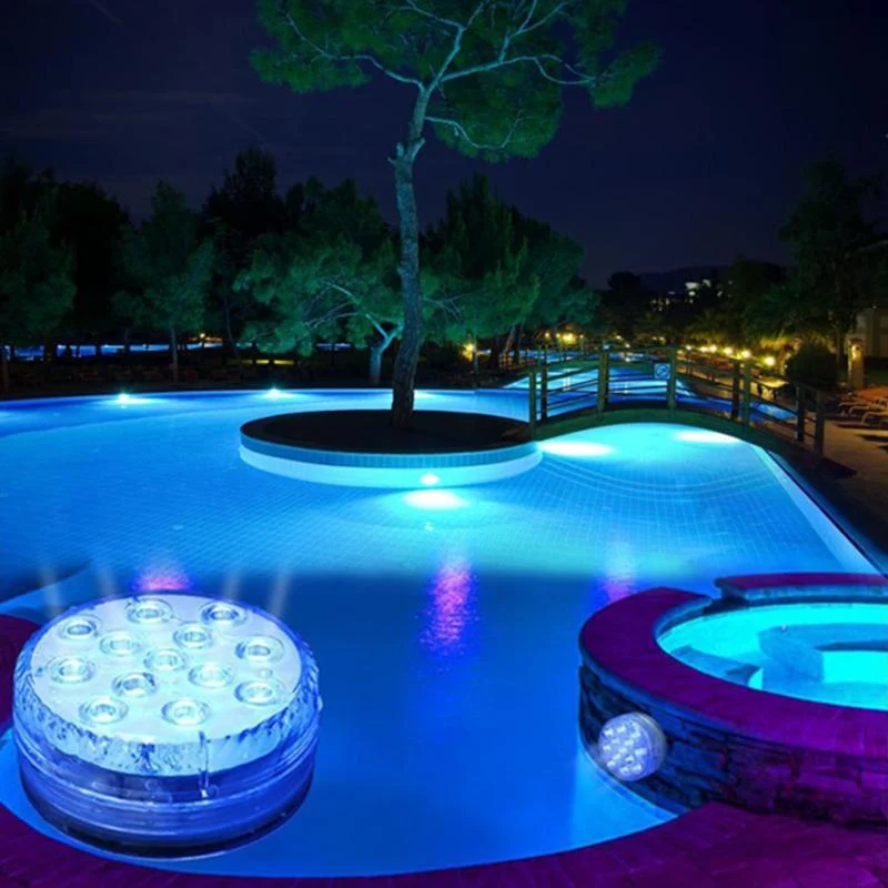 AquaGlow Waterdichte LED Verlichting – Oplaadbaar, Kleurrijk & Geschikt voor Vijver of Zwembad