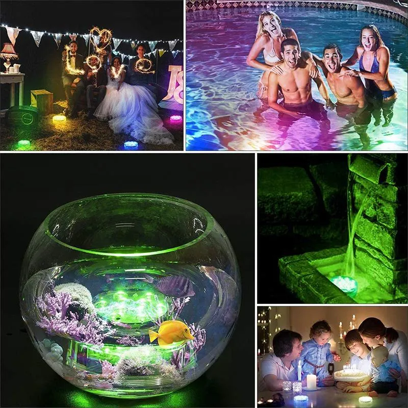 AquaGlow Waterdichte LED Verlichting – Oplaadbaar, Kleurrijk & Geschikt voor Vijver of Zwembad