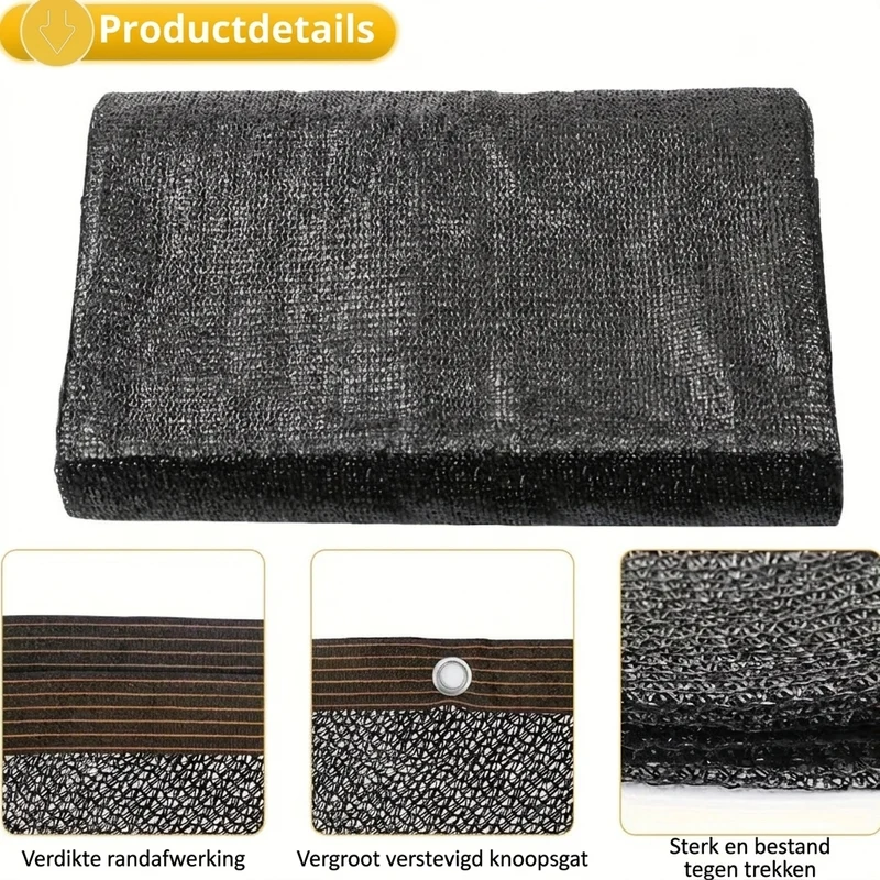 Schaduwnet – rechthoekig schaduwdoek met UV-bescherming voor tuin en terras