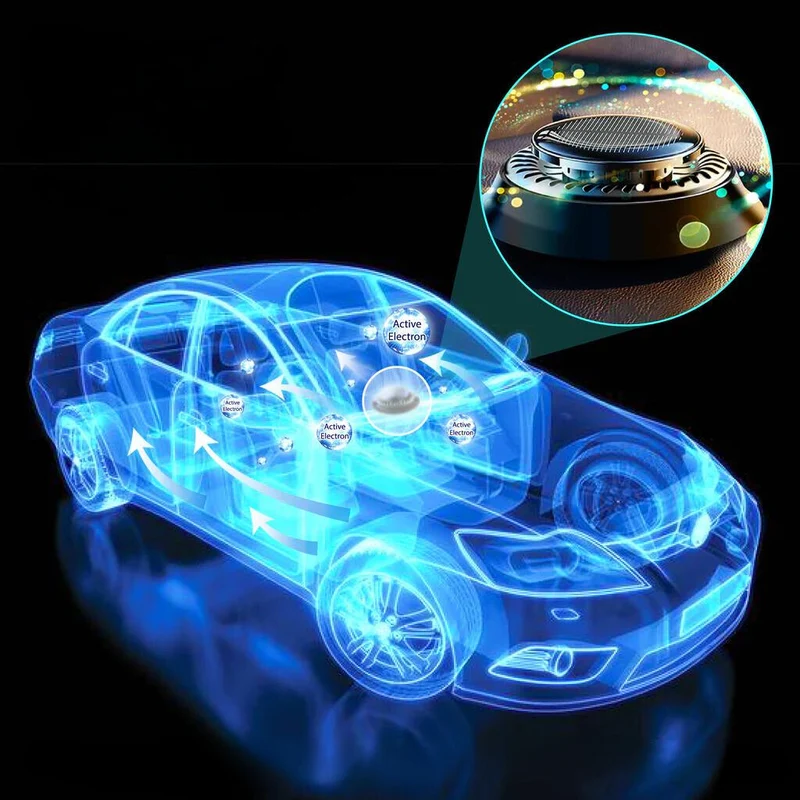 Autoluchtverfrisser – roterend design op zonne-energie voor in de auto