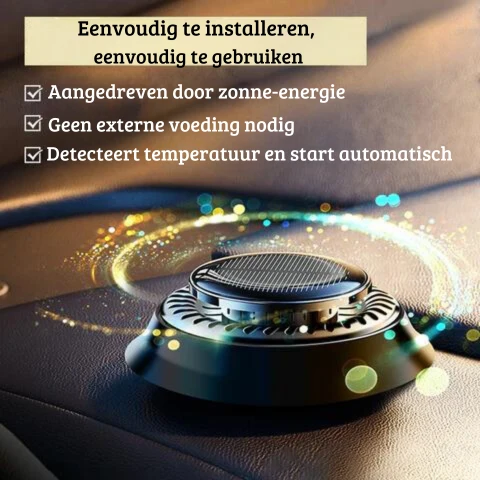 Autoluchtverfrisser – roterend design op zonne-energie voor in de auto